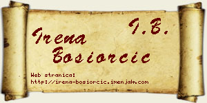 Irena Bosiorčić vizit kartica